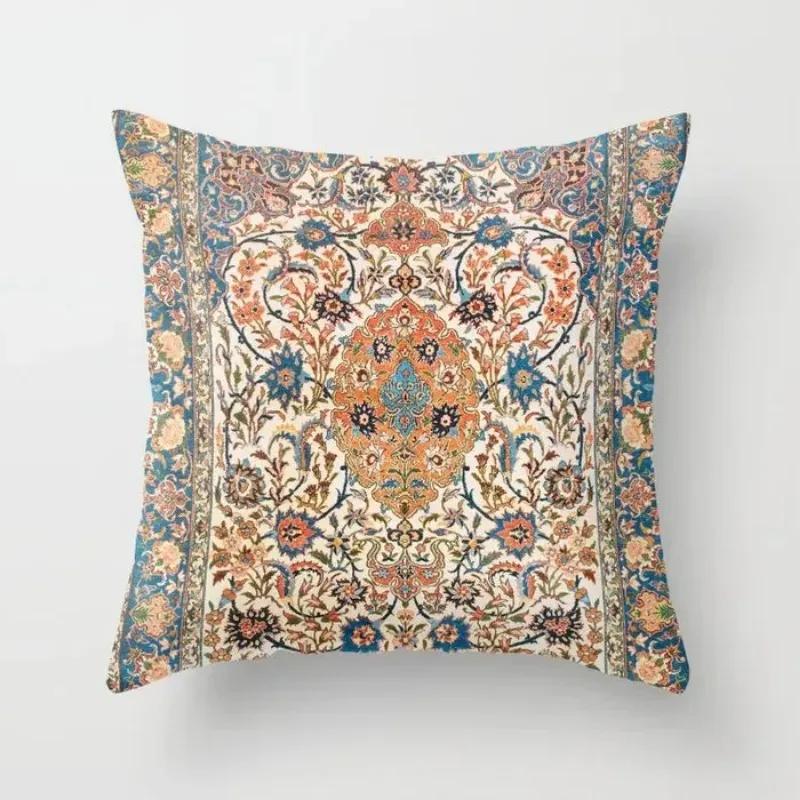 Persian Turkish Carpet Pattern Pillowcase Persian Cushion Case Home Decorative Lumbar Pillow Cover Sofa Car Cushion Cover Decor