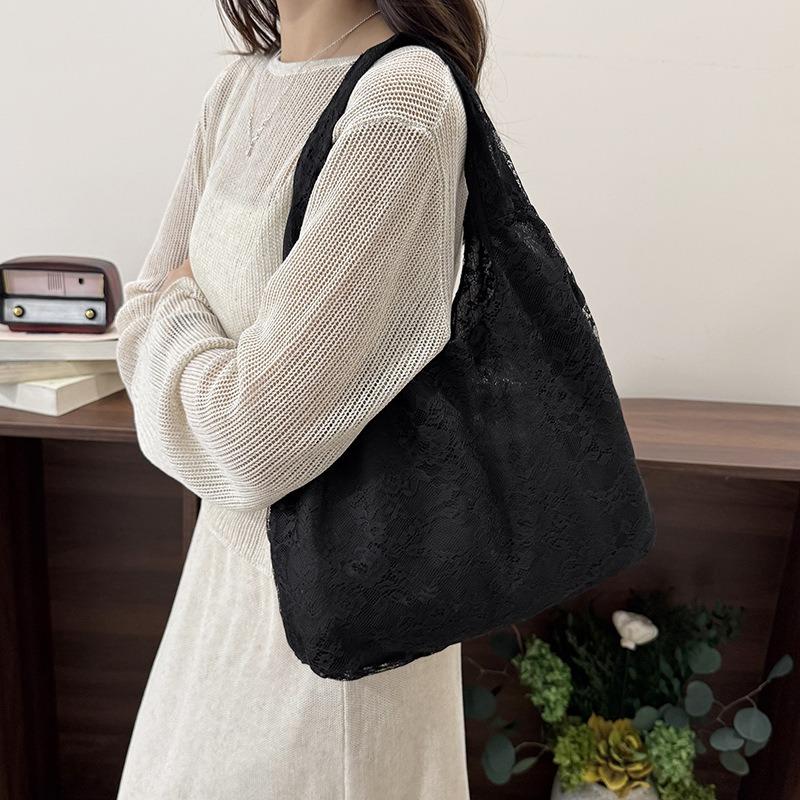 Kleine frische und sanfte Windspitzen-Schultertasche, Spitze Fee Tasche mit Rock, Tote Bag Trend