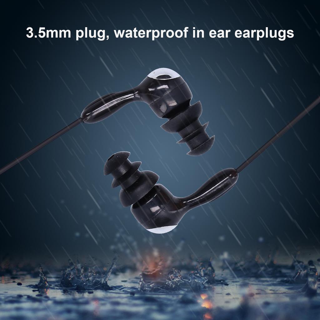 Waterproof Headphones     Bone Conduction Headphones with Replace Earplugs for Swimming Running Surfing