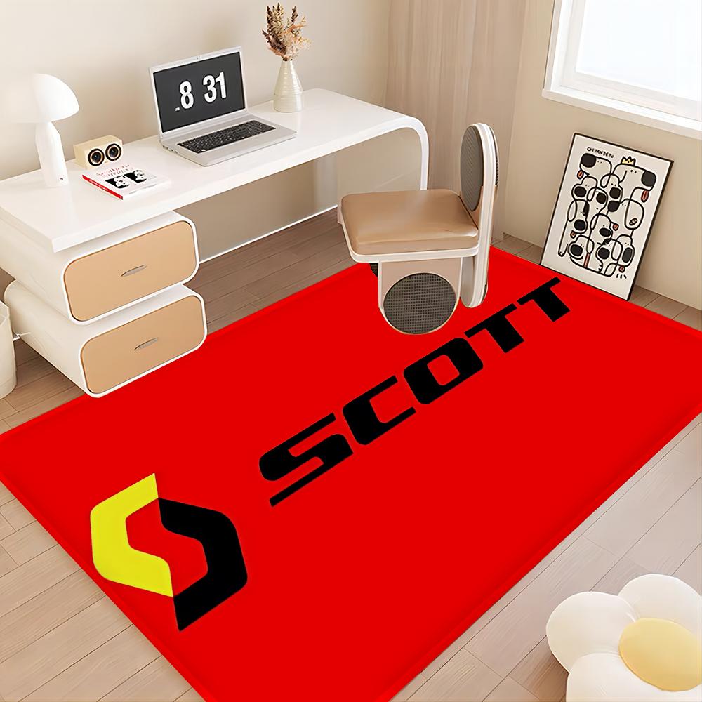 S-Scott Bike Logo Bathroom Mat Non-Slip Laundry Room Mat Laundry Decor Balcony Child Living Room Toilet Rug