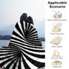 1PC Stripes spiralOutdoor Flannel Blanket - Soft Plush Decor for Picnics, Camping, Bedroom, Playroom, Office, or Lunch Break 1335A
