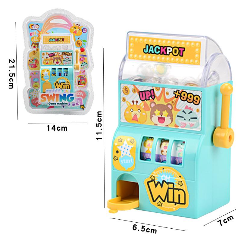 Mini Lottery Machine Game Toys Small Manual Shake Egg Twister Children's Puzzle Toys Simulated Lottery Machine Toy Swing Machine
