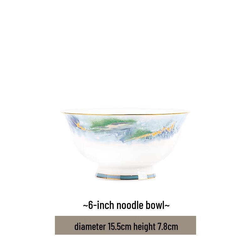 Chinese Style Ceramic Dinnerware Set 6-inch Noodle Bowl