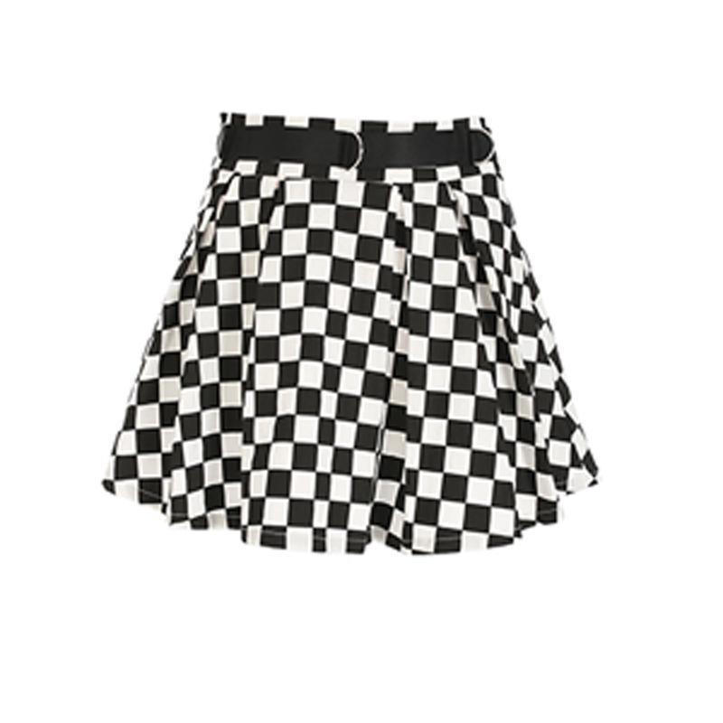 

Женская мини юбка в клетку XL чёрный