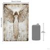 Angel Wall Artwork for Decoration PVC MDF Faux Metal Finish Elegant Rustic Plaque Hanging