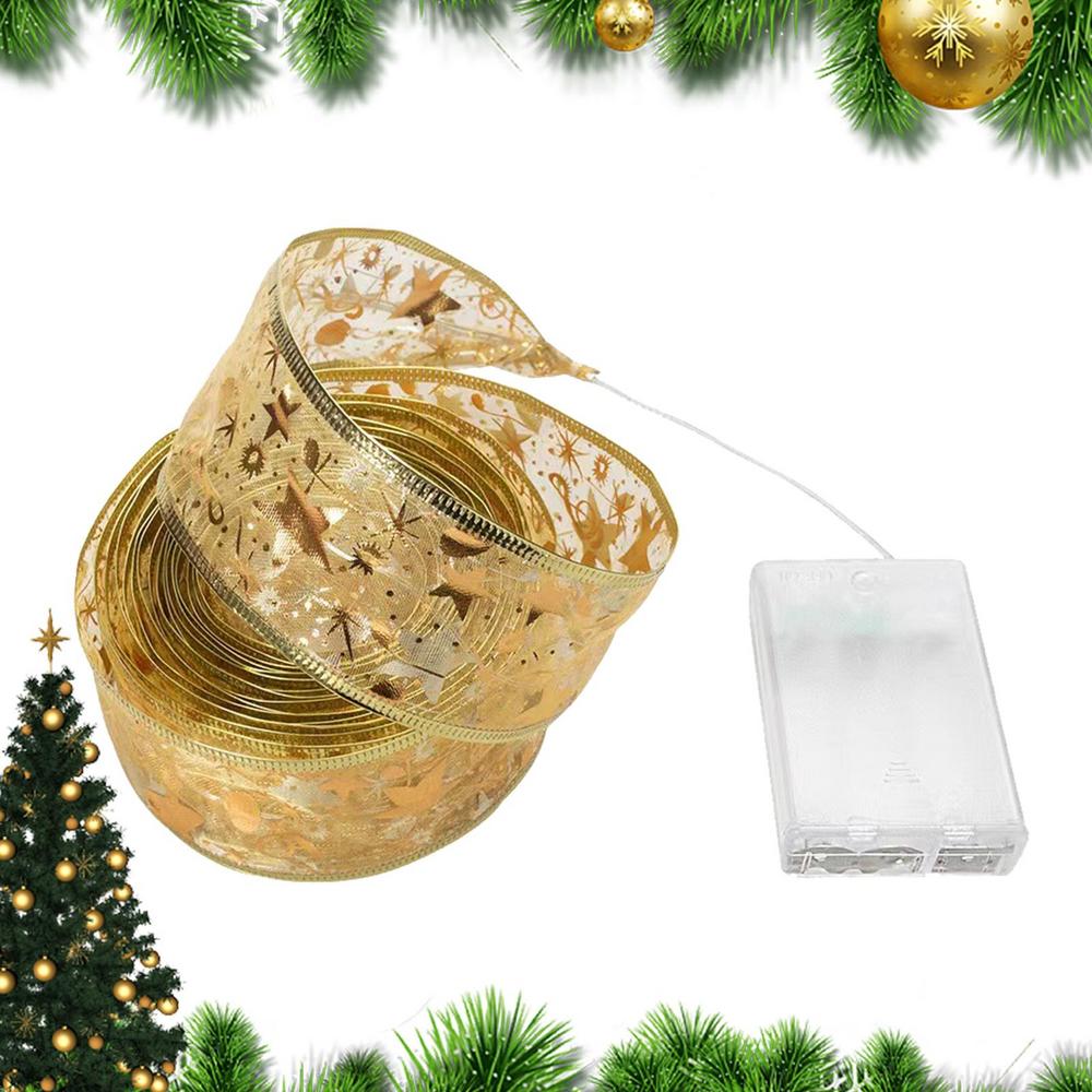 

Рождественская лента LED гирлянда на батарейках, рождественские украшения для дома