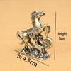 Antique Solid Brass & Copper Horse Figurine: Wealth-Attracting Desktop Ornament