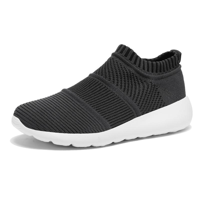 Mens Walking Shoes Breathable Slip On Socks Shoes UNISEX Lightweight Shock Absorption Thick Sole Casual Sneakers