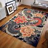 Snake Japanese Tattoo Art Print Carpet for Living Room Bedroom Bedside Sofa Floor Mat Modern Home Decor Area Rug Large Size