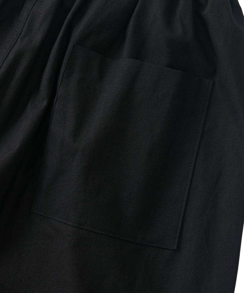 ANALOG MOOD Linen-Like Wide Pants (Black)