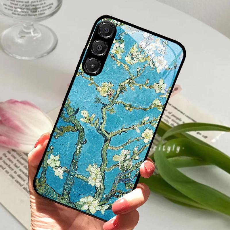 For Samsung A26 5G Case Hard PC Tempered Glass Phone Cover For Samsung Galaxy A36 A56 5G Fashion Animal Glass Protector Cases