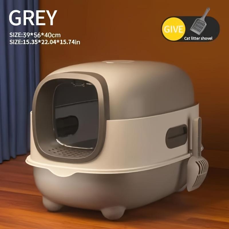 Extra Large Enclosed Cat Litter Box with Drawer and Litter Scoop, Odor and Splash Control, Portable for Indoor and Outdoor Use