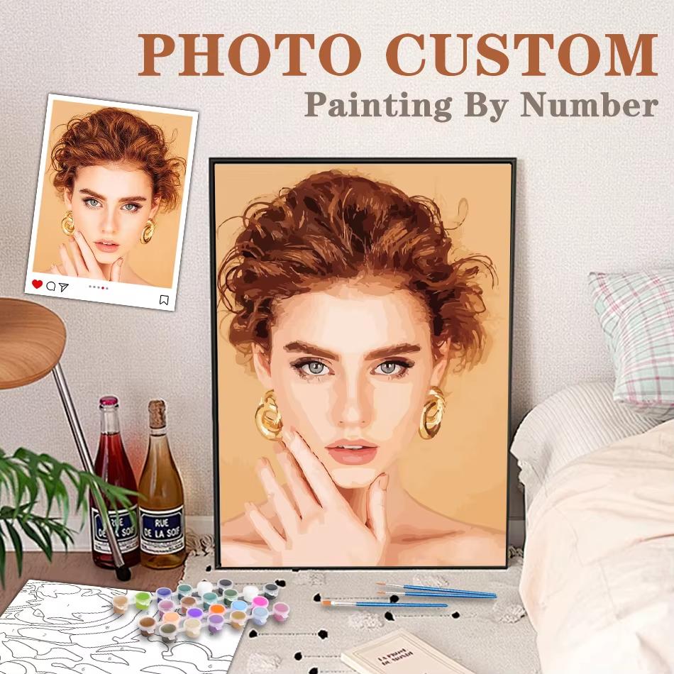 Photo Custom Photos Custom Wedding Picture Painting By Numbers Customize Your Own Picture Drawing Coloring By Numbers Diy Gift Fo