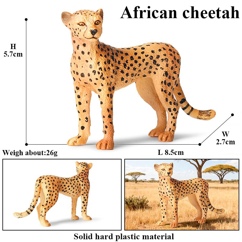 Oenux Animale Sălbatice Africane Simulare Ghepard Sălbatic Leopard de Zăpadă Jaguar Figurină de Acțiune Figurine Model PVC Educativ Jucării pentru Copii