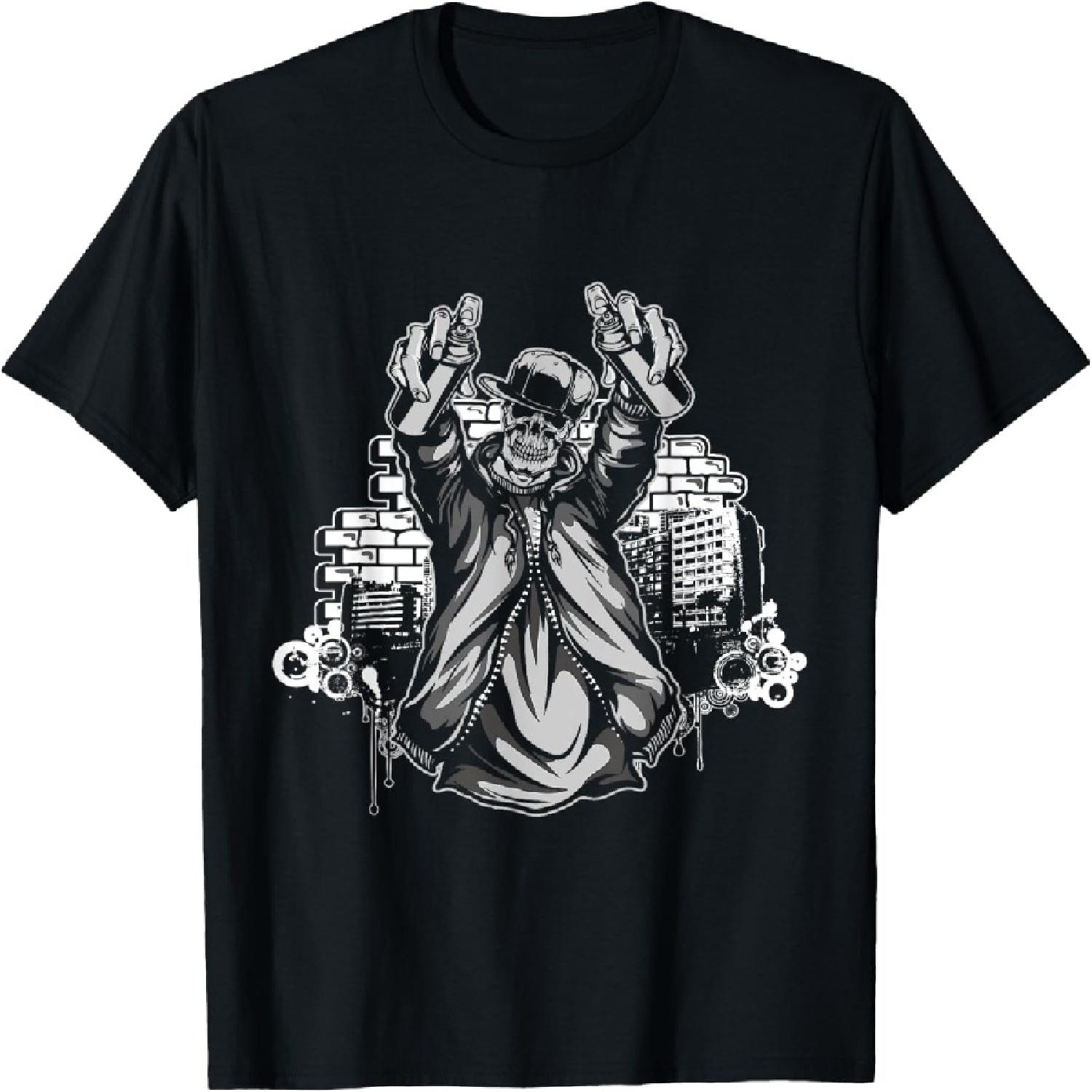 Graffiti Skull Graffito Urban Art Spray Gift T-Shirt S