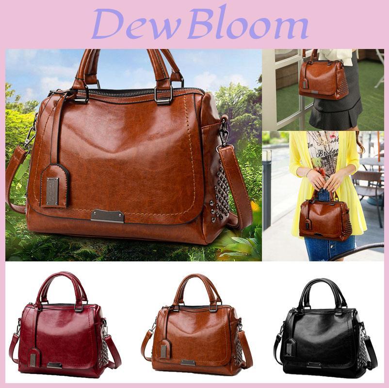 Elegant Women's Pu Leather Shoulder Bag With Soft Material And Retro Design