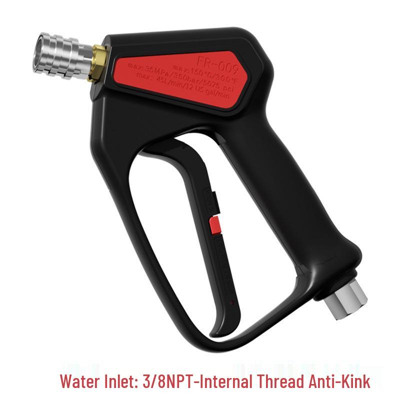 High-Pressure 5000PSI Car Wash Water Gun with Anti-Kink Pure Copper Valve