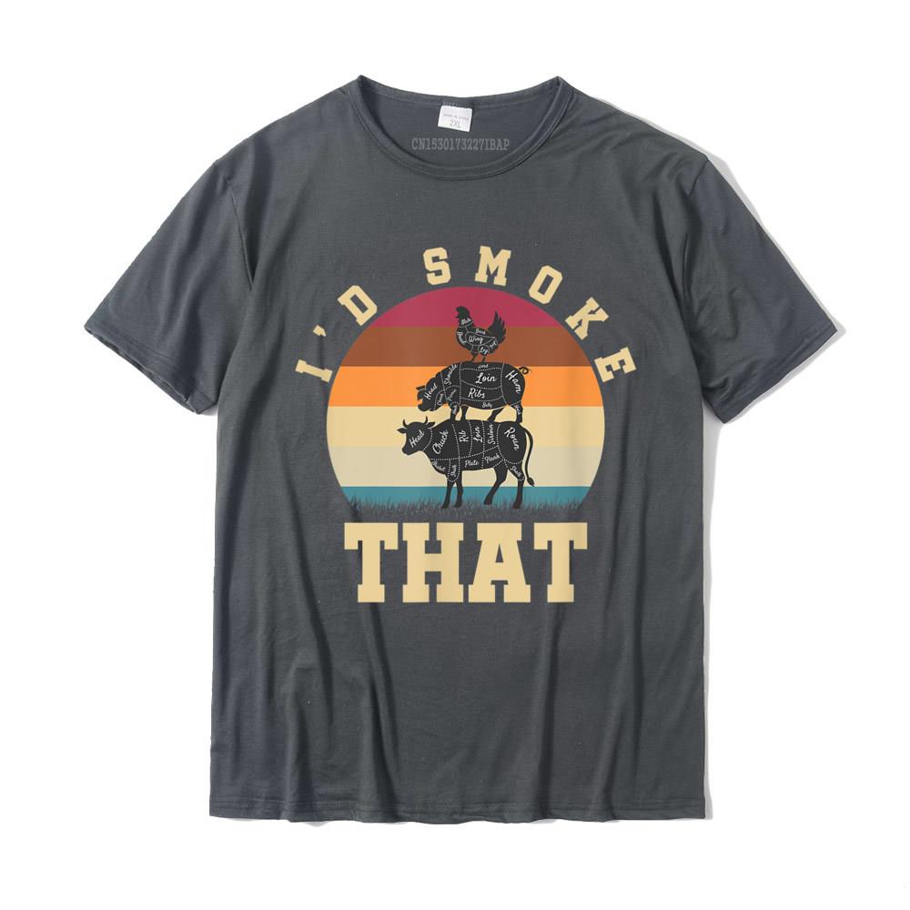 Id Smoke That Funny Smoked Pork Meat Lover BBQ Gift Barbecue TShirt Normal Tops Shirts Cotton Unisex T Shirts Normal Classic
