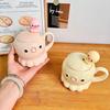 Birthday Gift for Girls Mug with Lid Spoon Cute Octopus Ceramic Cup Creative Water Cup Souvenir Small Gift