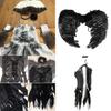Womens Halloween Dark Angel Devil Costume Fancy Dress Ghost Bar Cosplay Party