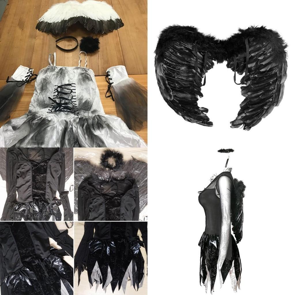 Womens Halloween Dark Angel Devil Costume Fancy Dress Ghost Bar Cosplay Party