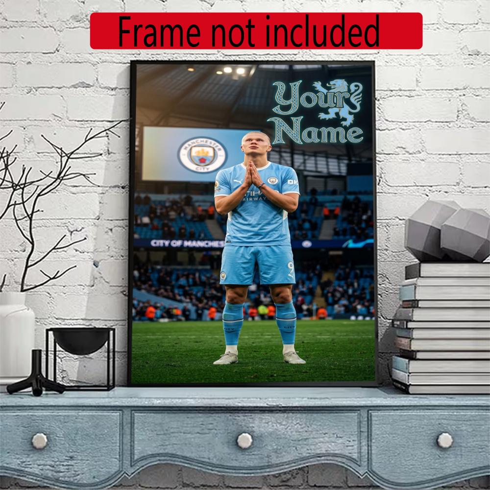 Haaland Personalized Name Diamond Paintings Mosaic Wall Round Diamond Art Painting Kits Embroidery Crystal Accessories Frameless