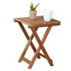 Fuji Boeki Side Table, Garden Table, 35cm Wide X 35cm Deep X 44cm High, Natural Wood, Outdoor, Foldable, 79499