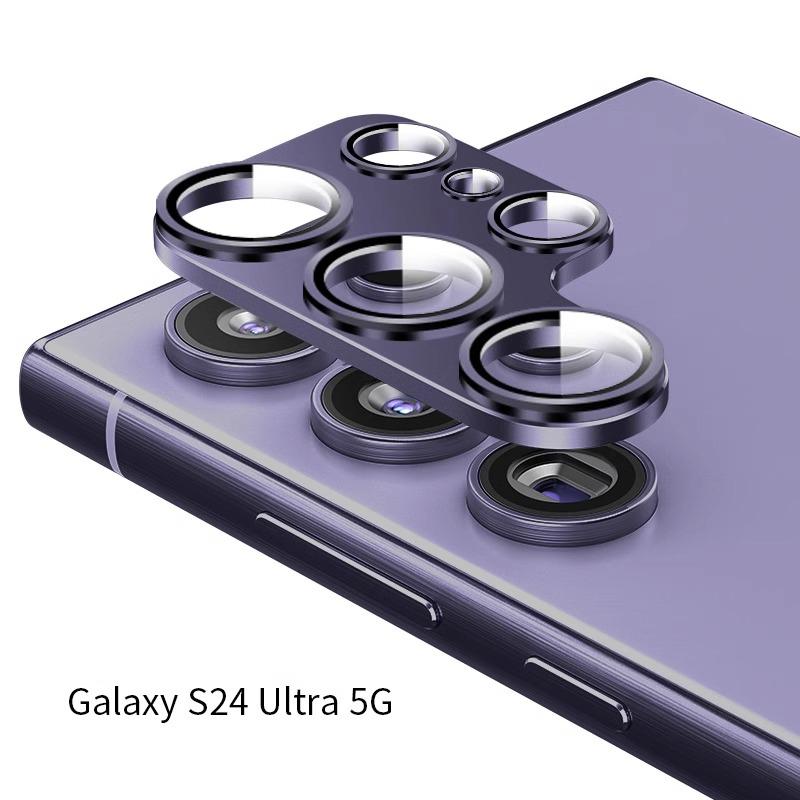 

Для Samsung S24 Ultra S24 Plus алюмінієвий сплав, стійке до подряпин, загартоване скло, захисна плівка для камери Samsung S24 Ultra фіолетовий