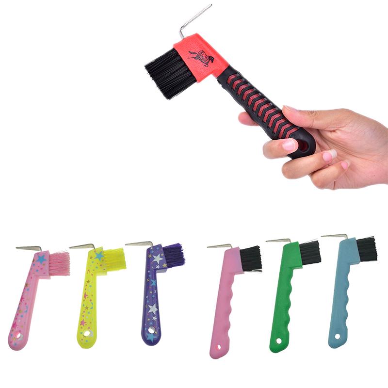 

Shires Крючок для копита Щітка Weaver Догляд за конем Кінне спорядження Випадковий колір