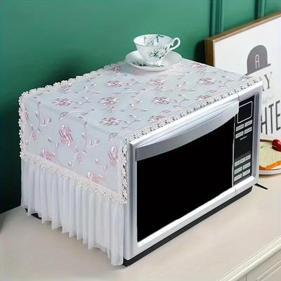 Microwave Oven Cover, Floral Pattern, Protective Dust-Proof Cloth, Essential Kitchen Tool, Color Subject To Picture