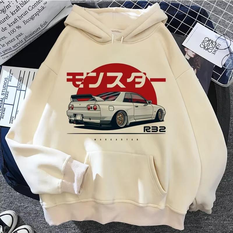 Jdm Printed Hoodie Men_Women Casual Fashion Hooded Shirt Woman y2k Long Sleeves Pullover Sweatshirts Unisex Clothing