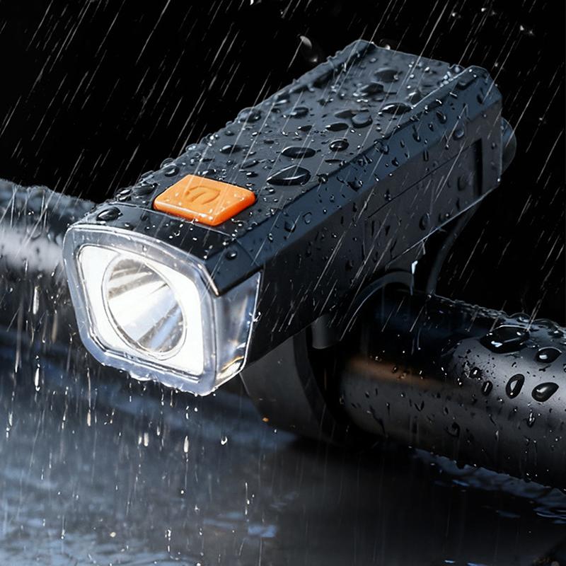 LED Bicycle Front Light Type-C Rechargeable Bicycle Headlight Road Bike Headlamp Easy To Install Cycling Accessories1/2PCS
