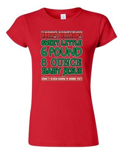 Junior Happy Birthday 6 Pound Baby Jesus Merry Christmas Xmas DT T-Shirt Tee Unisex T-Shirt XXXL