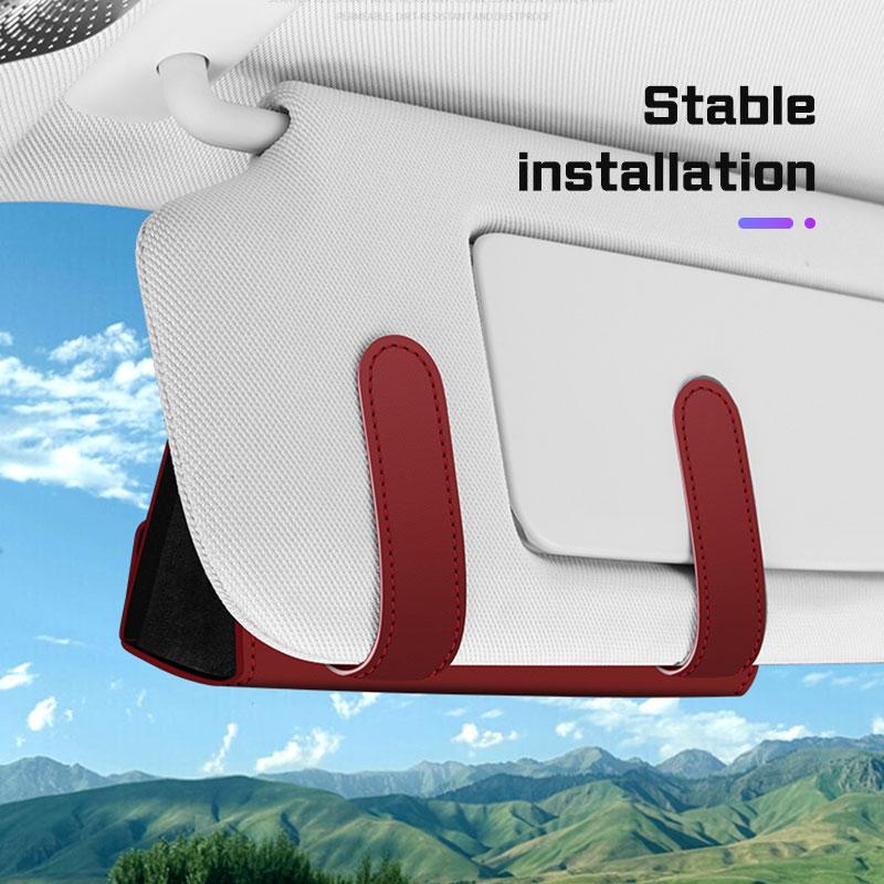 BBDS7 Leather Car Glasses Case Portable for KIA Ceed Forte Cerato K3 GTLine Seltos Sportage Sorento Visor Sunglasses Box Accessories