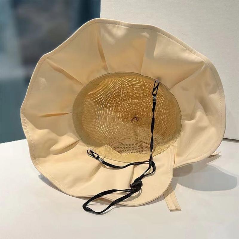 Large Brim Sun Hat, Bucket Hat, Women's Sun Hat, Face-slimming Foldable Sun Hat, Versatile Travel