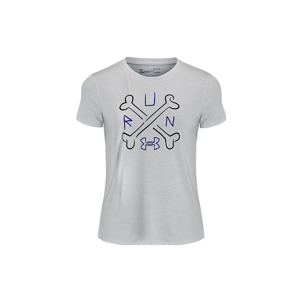 

Under Armour Футболка женская спортивная с буквенным узором для бега, серая 1364869-014 L