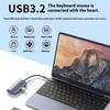 2395-2A2C32 5-in-1 10Gbps Expansion Dock Type-C to 2xUSB3.2 + 2xUSB-C + PD 100W Hub Converter