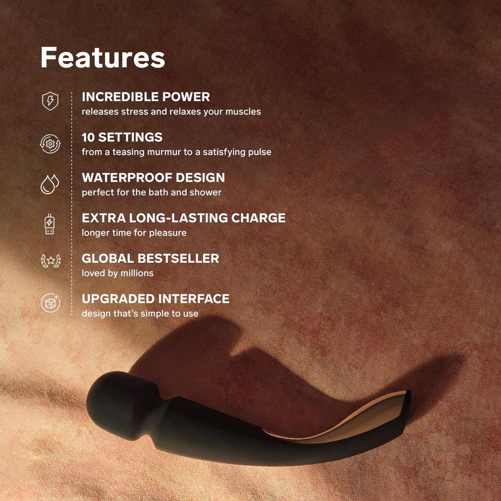 LELO SMART WAND 2 Personal Wand Vibrator Electric massager that relieves muscle and body tension Adult goods for women Popular body adult toy