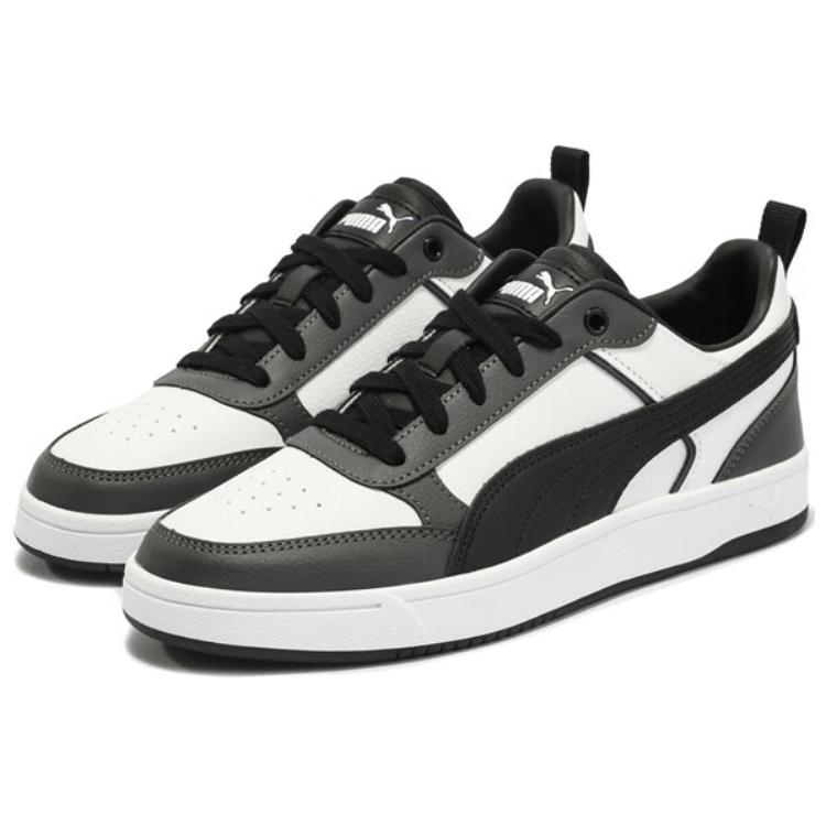 Puma Dribble Unisex White Black Shadow Gray Sneakers 400326-04