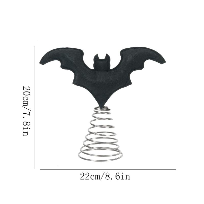 Bat Ornaments Halloween Party Supplies Halloween Bat Tree Toppers Easy Setup For Home Store Displays Decorations