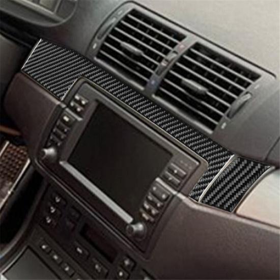 Passenger Dashboard Panel Cover Trim For BMW 3 Series E46 1998-2005 Carbon Fiber