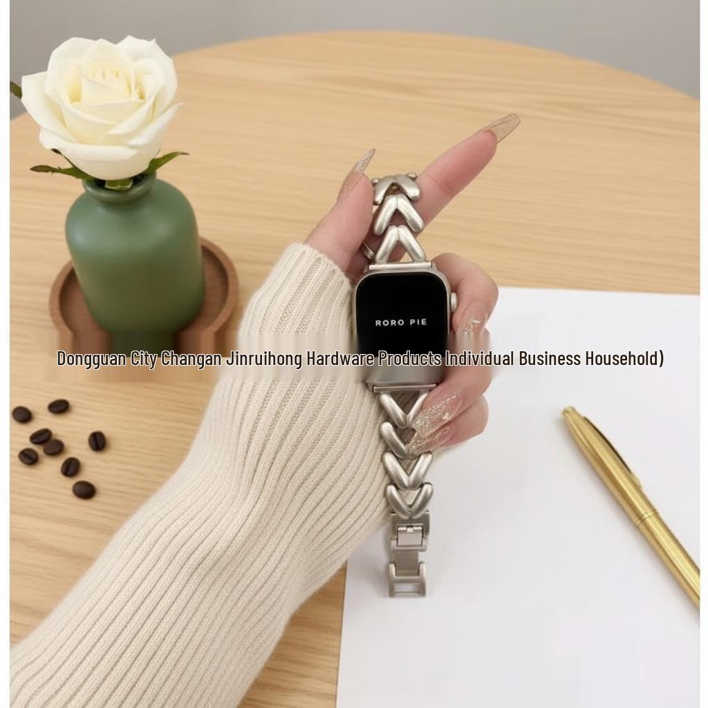 V-förmiges Herz Apple Watch Armband - Kompatibel mit iWatch, Huawei, Samsung Modebändern