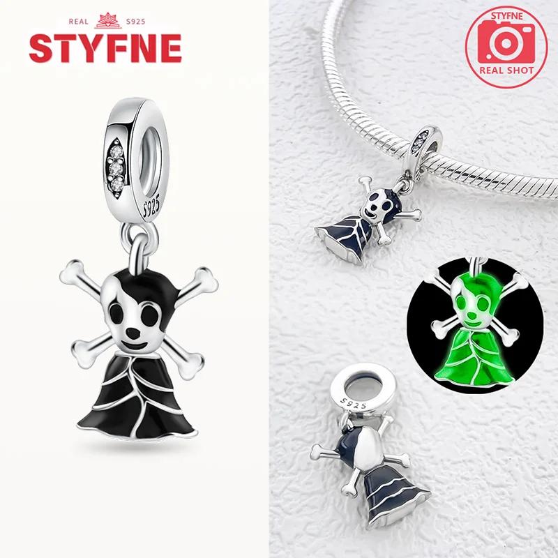 Copperluminous Pumpkin Skull Beads Charm Diy Halloween Series Suitable For Original Bracelet For Women Jewelry