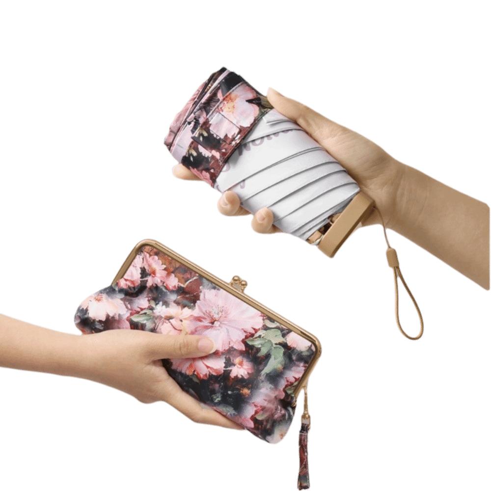 Mini slunečník s UV ochranou Dvojí použití Kapesní kapslový deštník Kreativní slunečník Léto