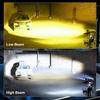 1X Universal Motorcycle LED Lens Spotlight Double Lenses Spotlight Motorcycles Auxiliary Fog Lamp Dual Color White Yellow Waterproof Light 6000K 3000K