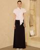 PADO SEOUL Scarf Tie Drape Top White