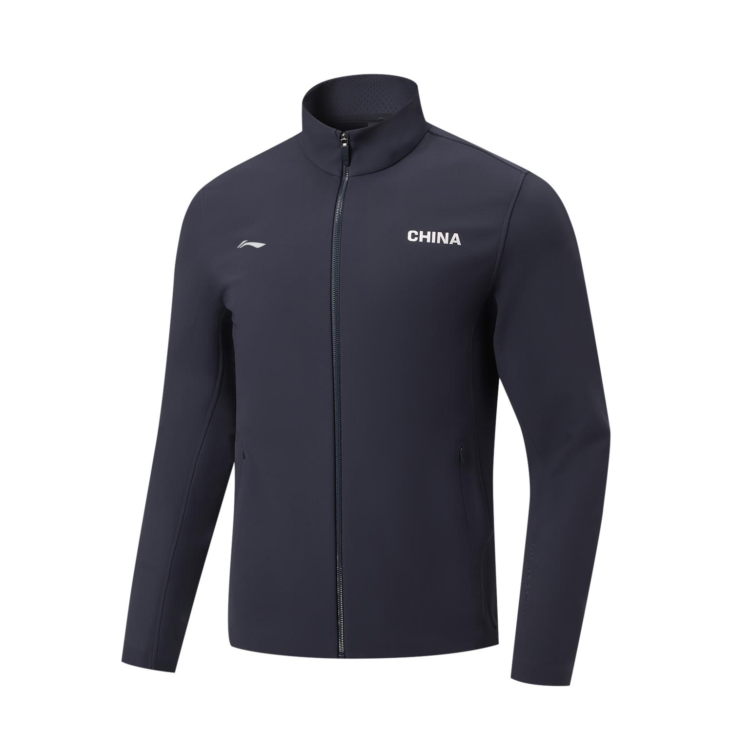 Li Ning Honor Gold Logo | Stand Collar Letter Fleece Lined Versatile Zippers Thermal Jackets & Coats Men s AJDW111-4 3XL