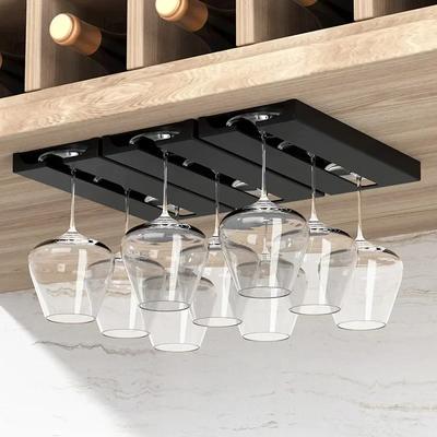 Bar-Weinglas-Rack, ungebohrter Getränkehalter in Küche und Esszimmer, umgedrehtes Rack für Haushaltsweingläser, Küchenorganisator