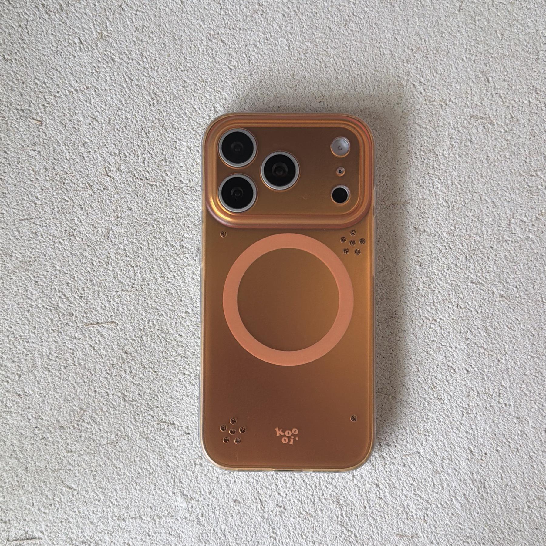 Trendy Electroplated Frosted Magnetic Rhinestone iPhone 17 Pro Max Drop-Proof Case iPhone 15 Pro Max