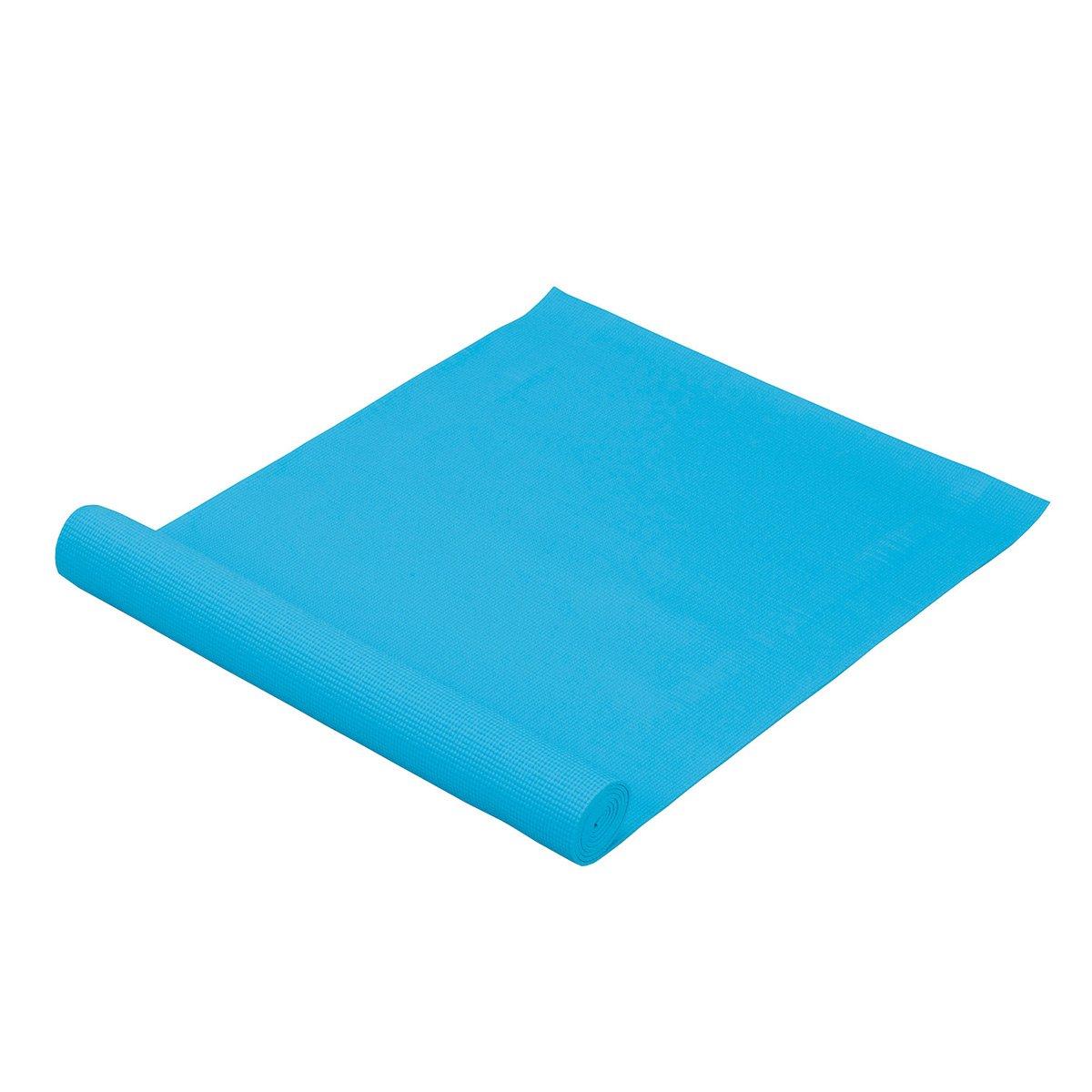 

IRONMAN CLUB Pilates Yoga Mat 4mm with Storage Elastic Band & IMC-53BL Blue, Thick, синий